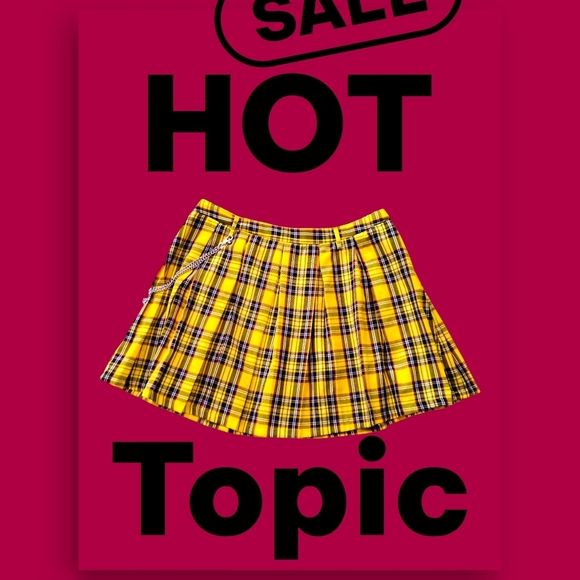Hot Topic Dresses & Skirts - Hot Topic Yellow Plaid Mini Skirt
